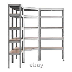 3 Racking Bays Heavy Duty Shelf Boltless Garage Shelving Corner Rack Sets Metal