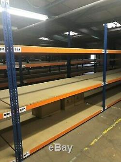 3 Shelf Heavy Duty Warehouse Garage Stock Room Racking L240xW120xH184-222cm