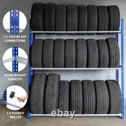 3 Tier Heavy Duty Garage Tyre Rack Wheel Shelving Workshop Storage Mechanic