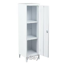 3 Tier Office Metal Locker Cabinet 137 cm Tall Industrial Storage Cupboard