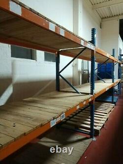 3 bays Heavy Duty Pallet Racking/Metal Storage Shelves (including wooden boards)
