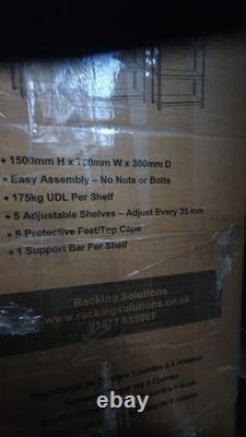 3 x 5 Tier Heavy duty shelving unit blue/ Price for unit 60£