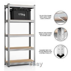 3 x 5 Tier Metal Shelf Storage Unit Shelving Shelves Racking Warehouse Rack Shed