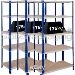 3 x BAYS OF HEAVY DUTY INDUSTRIAL SHELVING RACKING FOR WAREHOUSE GARAGE OFFICE