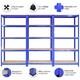 3 X Garage Shelves Shelving Unit Racking Boltless Heavy Duty Storage Shelf Blue