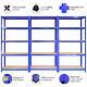 3 X Garage Shelves Shelving Unit Racking Boltless Heavy Duty Storage Shelf Blue