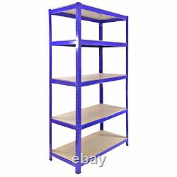 3 x Garage Shelves Shelving Unit Racking Boltless Heavy Duty Storage Shelf Blue