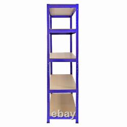 3 x Garage Shelves Shelving Unit Racking Boltless Heavy Duty Storage Shelf Blue