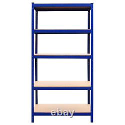 3 x Garage Shelves Shelving Unit Racking Boltless Heavy Duty Storage Shelf Blue