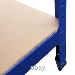 3 x Garage Shelves Shelving Unit Racking Boltless Heavy Duty Storage Shelf Blue