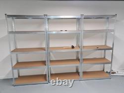 3 x Metal Racking Bays Freestanding/Garage Shelving/Heavy Duty Storage Rack