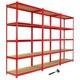 3x Heavy Duty 5 Tier Garage Metal Shelving Storage Units 90cm Racking Units