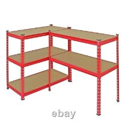 3x Heavy Duty 5 Tier Garage Metal Shelving Storage Units 90cm Racking Units