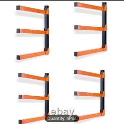 4PCS Garage Shed Folding Storage Shelving Wall Mounted Heavy Duty Shelves Rack