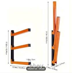 4PCS Garage Shed Folding Storage Shelving Wall Mounted Heavy Duty Shelves Rack