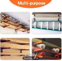 4PCS Garage Shed Folding Storage Shelving Wall Mounted Heavy Duty Shelves Rack