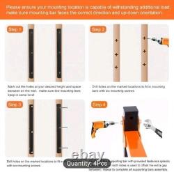 4PCS Garage Shed Folding Storage Shelving Wall Mounted Heavy Duty Shelves Rack