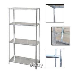 4Tier Garage Full Metal Shelving 142 x 75 x 30cm Heavy Duty Racking Storage UKES