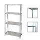 4tier Garage Full Metal Shelving 142x75x30cm Heavy Duty Racking Storage S247