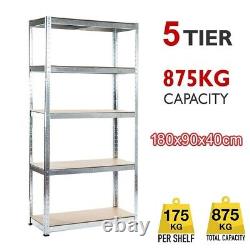 4X 5Tier Racking Shelf Heavy Duty Garage Shelving Storage Shelves 180x90x40cm ES