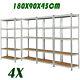 4x 5tier Racking Shelf Heavy Duty Garage Shelving Storage Unit 180x90x45cm Ukdc