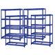 4x Heavy Duty Shelving 400kg Udl Mesh Shelves 4 Levels H180xw120xd60cm S247