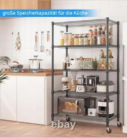 4/5/6 Tier Heavy Duty Wire Shelving Adjustable Metal Storage Units Standing Rack