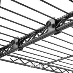 4/5/6 Tier Metal Storage Rack Shelving Wire Shelf Garage Kitchen Office Unit UK