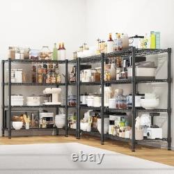 4/5/6 Tier Metal Storage Rack Shelving Wire Shelf Garage Kitchen Office Unit UK