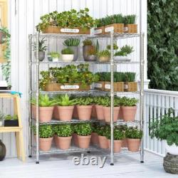 4/5 Tier Heavy Duty Adjustable Wire Shelving Units Shelf Garage Storage Racking
