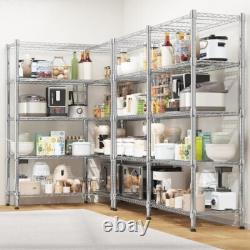 4/5 Tier Heavy Duty Adjustable Wire Shelving Units Shelf Garage Storage Racking