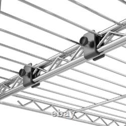 4/5 Tier Heavy Duty Adjustable Wire Shelving Units Shelf Garage Storage Racking