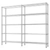 4-5 Tier Heavy Duty Metal Shelving Unit, Double Row Adjustable Storage Rack
