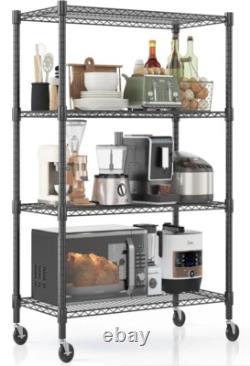 4/5 Tier Heavy Duty Metal Storage Rack Shelving Wire Shelf Kitchen Garage Unit