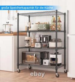 4/5 Tier Heavy Duty Metal Storage Rack Shelving Wire Shelf Kitchen Garage Unit