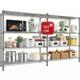 4/5 Tier Heavy Duty Metal Storage Rack Shelving Wire Shelf Kitchen Office Garage