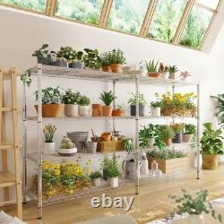 4/5 Tier Heavy Duty Metal Storage Rack Shelving Wire Shelf Kitchen Office Garage