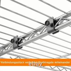 4/5 Tier Heavy Duty Metal Storage Rack Shelving Wire Shelf Kitchen Office Garage