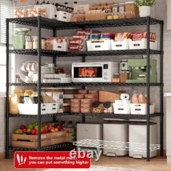 4/5 Tier Heavy Duty Wire Shelving Unit Adjustable Storage Rack for Garage Pantry