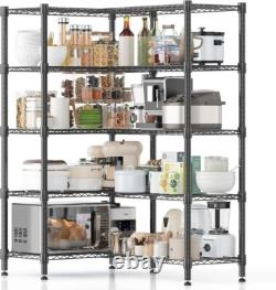 4/5 Tier Heavy Duty Wire Shelving Unit Adjustable Storage Rack for Garage Pantry