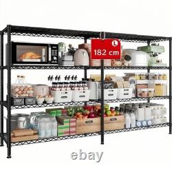 4/5 Tier Heavy Duty Wire Shelving Units Adjustable Metal Storage Rack Shelves UK
