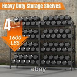 4/5 Tier Heavy Duty Wire Shelving Units Adjustable Metal Storage Rack Shelves UK