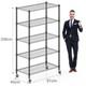 4/5 Tier Metal Storage Rack With Wheels Heavy Duty Adjustable Wire Shelving Unit