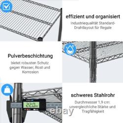 4/5 Tier Racking Shelf Heavy Duty Garage Shelving Storage Shelves with 4 Wheels