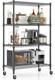 4/5 Tier Wire Shelving Unit Metal Storage Rack Height Adjustable With 4 Wheels