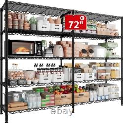 4/5 Tier Wire Shelving Units Adjustable Heavy Duty Metal Shelf Storage Rack Unit