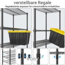 4/5 Tier Wire Shelving Units with Wheels Metal Storage Rack Standing Storage Shelf