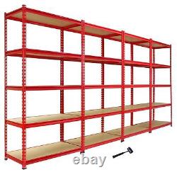 4 Garage Shelves Shelving 5 Tier Unit Racking Boltless Heavy Duty Storage Shelf