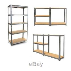 4 Garage Shelving Racking Bays 5Tier EXTRA HD Racking Shelves Storage Shed-Cheap