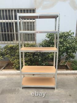 4 PACK Garage Shelves Shelving 5 Tier Unit Racking Boltless 180cm Storage Shelf